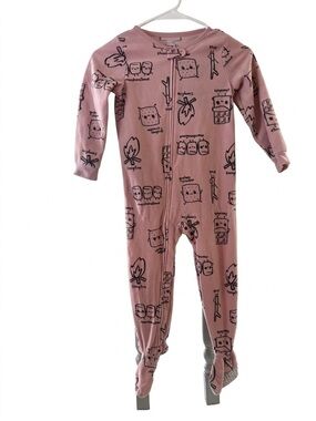 Carter's Pink Campfire & S'mores Footed One-Piece